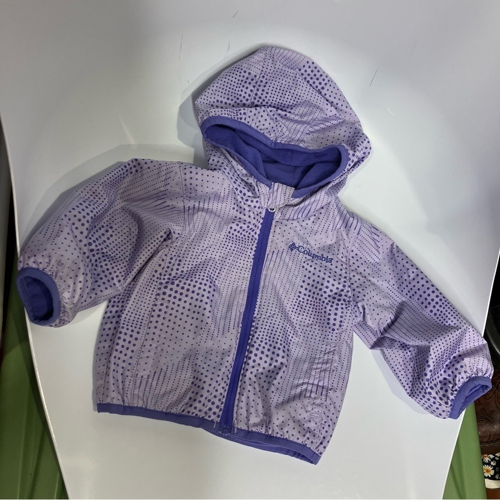 Columbia Mini pixel grabber ll windbreaker‎ Jacket lavender purple size 3-6 mo